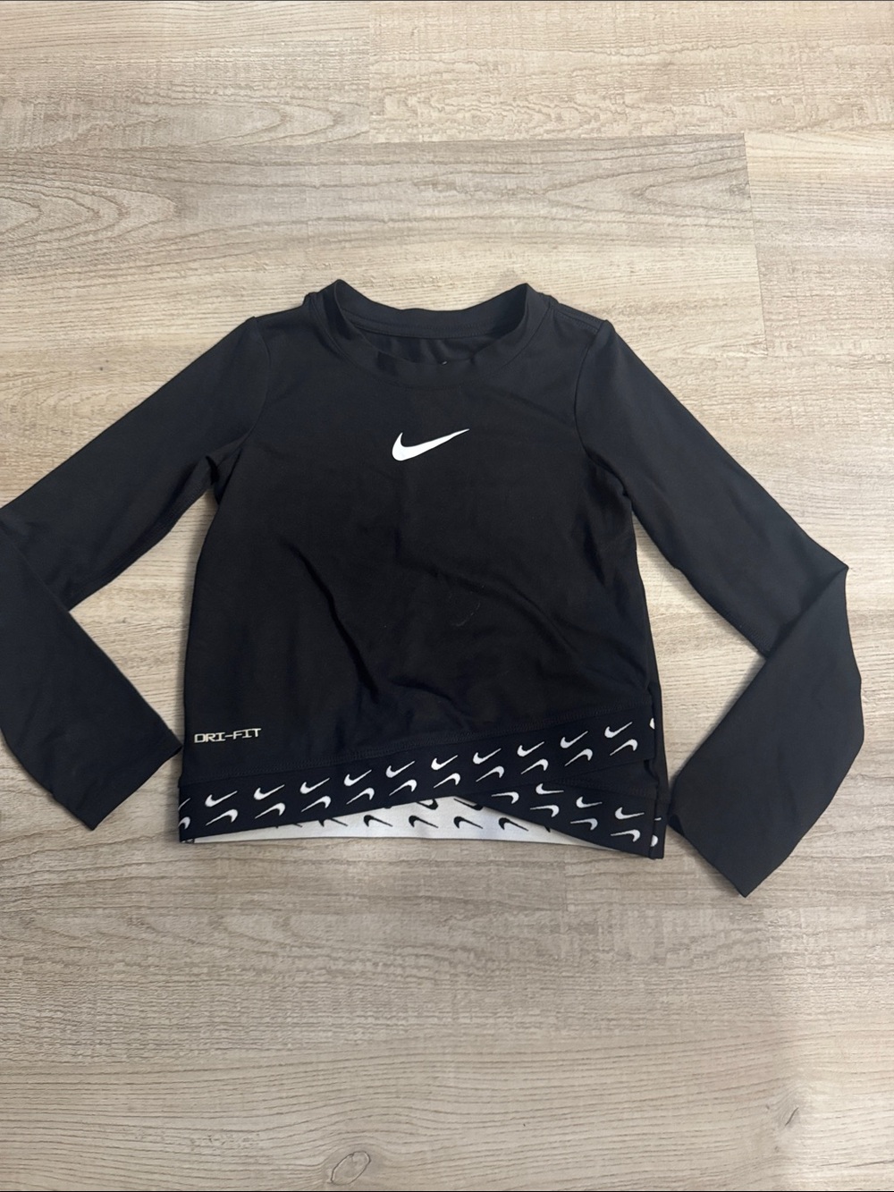 Nike Black with Swoosh Hem kids